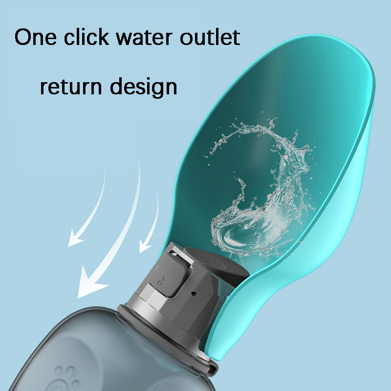 800ml Portable Dog Water Bottle - High Capacity Leakproof Foldable Drinking Bowl for Outdoor Use, Ideal for Golden Retrievers and Other Pets
