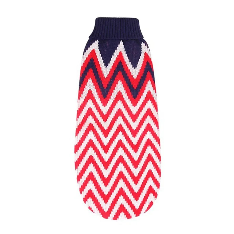 Knitted Winter Sweater for Small to Medium Dogs and Cats - Ideal for Chihuahuas, Bulldogs, and Puppies