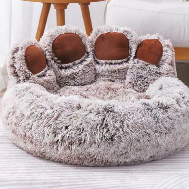Premium Plush Dog Bed - Cozy Winter Large Pet Sofa with Kennel Mat and Blanket Accessories for Dogs and Cats