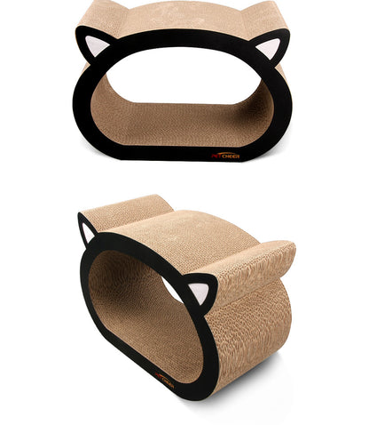 Cat-Shaped Scratching Board for Feline Enrichment