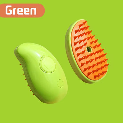 Professional 3-in-1 Electric Pet Grooming Brush with Steam, Spray, and Massage Features for Cats and Dogs