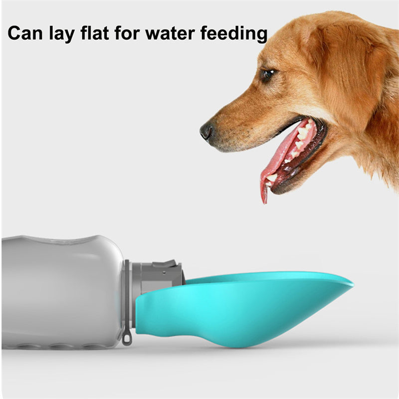 800ml Portable Dog Water Bottle - High Capacity Leakproof Foldable Drinking Bowl for Outdoor Use, Ideal for Golden Retrievers and Other Pets